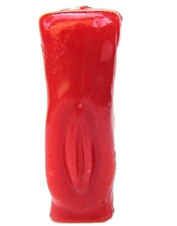 "Red Vagina Candle, 7.25-inch, for love, attraction, and feminine empowerment rituals.