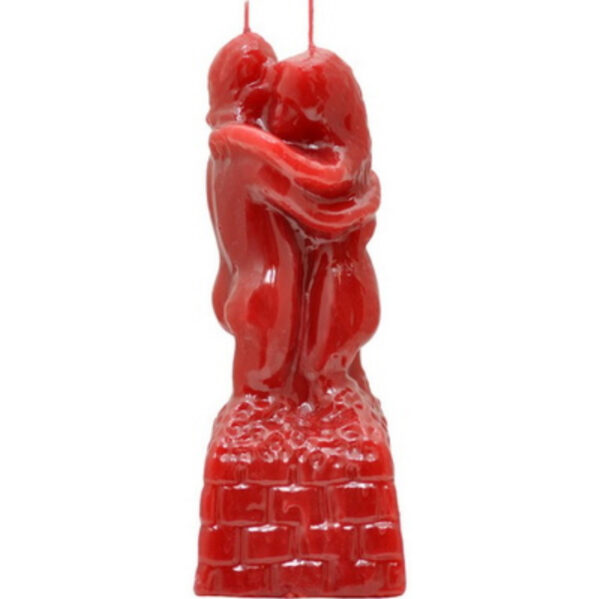 Red Lovers Candle, 7.25-inch, for passion, love spells, and deepening romantic connections."